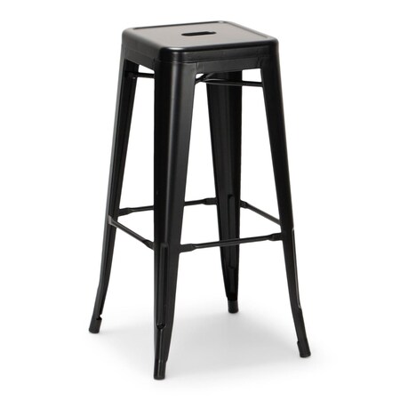 Atlas Commercial Products Titan Series Industrial Metal Bar Stool, Black MBS9BLK